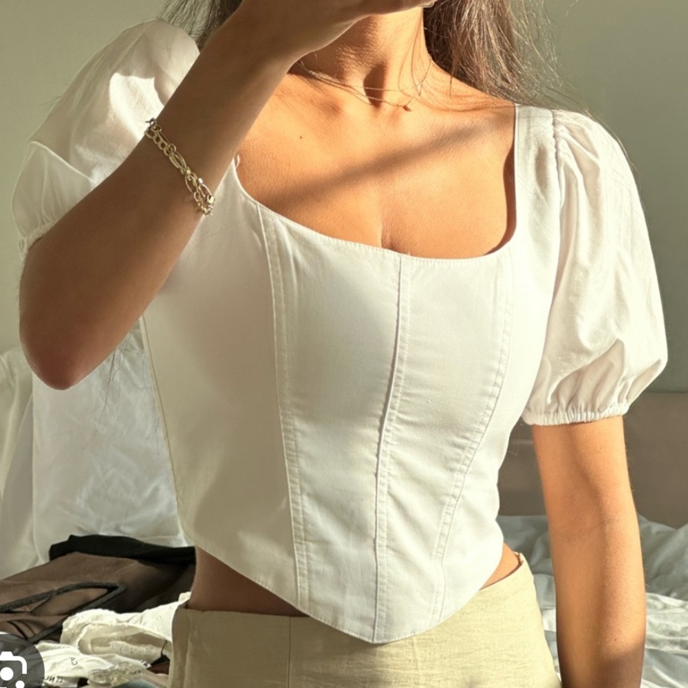 Abercrombie & Fitch Cotton Corset Top